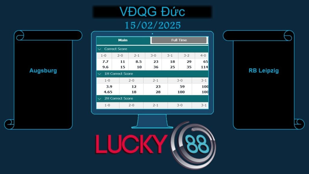LUCKY88 Augsburg vs RB Leipzig, Soi kèo bóng đá hôm nay 15/02/2025, VĐQG Đức